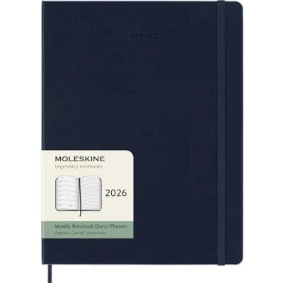 Afbeelding van Moleskine 12 Maanden Agenda 2026 Wekelijks XL Harde Kaft Saffier Blauw