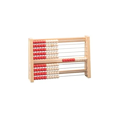 Afbeelding van WISSNER® RE Wood® 100 delig rekenframe rood/wit