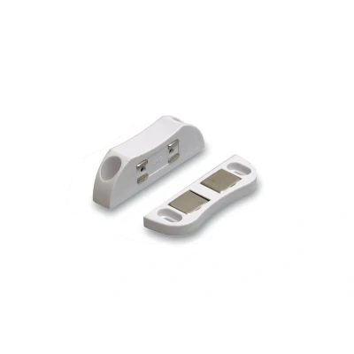 Afbeelding van DX Magneetsnapper 80 x 16 mm (LxH) opschroevend 12 kg magneetkracht wit kunststof