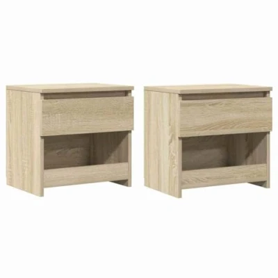 Afbeelding van vidaXL Nachtkastjes, 2 stuks, Sonoma eik, 40 x 30 39 cm, technisch hout