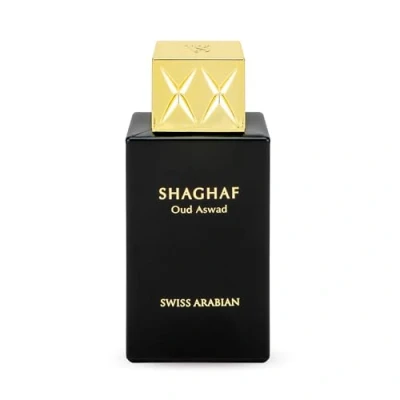 Image de Swiss Arabian Shaghaf Oud Aswad Eau de parfum unisexe Sensuel et appétissant au bois d&#039;Oud noir personnel longue durée Cologne Fusion enchantée arabe 75 ml