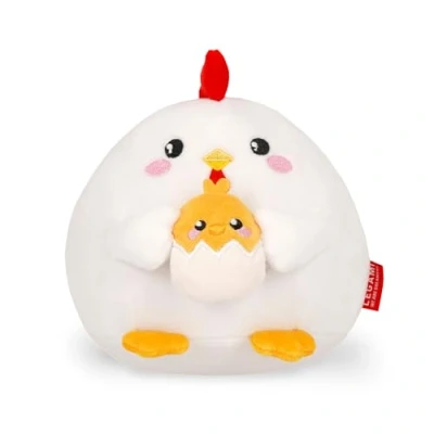 Image de Legami Peluche Plush Super Soft!, Thème Hen, Format Mini, avec carte d&#039;identité personnalisable, debout seul, 14 x 15 12 cm