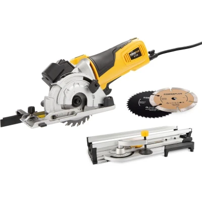 Afbeelding van Powerplus POWX1365MB Invalzaag 600W Ø89mm Incl. laser, stofafzuiging, 3 invalzaagbladen en verstekbak
