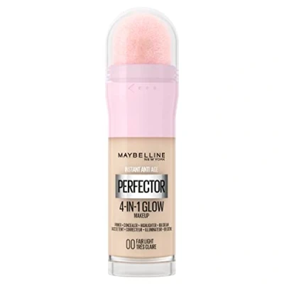 Image de Maybelline New York Instant Anti Age Perfector 4 in 1 Glow Fair Light Base de teint, cernes, BB crème, Fond teint et Illuminateur en un Brun 20 ml