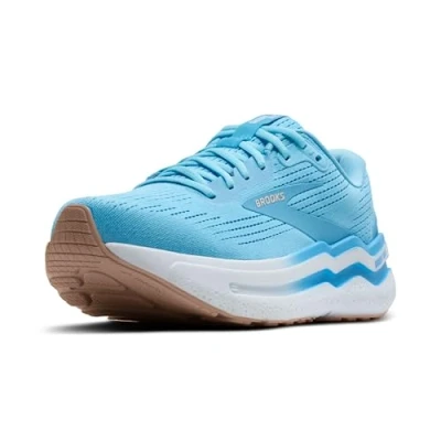 Afbeelding van Brooks Ghost MAX 2 Hardloopschoenen voor op de weg, Dames, Maat: 40, Baltic sea bonnie blue peach Textiel