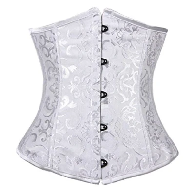 Afbeelding van Everbellus Vrouw Gothic Korset Naakte Borst Schede Platte Buik Afslanken Lingerie met Lint Kant Middeleeuwse Victoriaanse Stijl