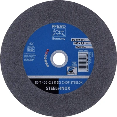 Afbeelding van PFERD 80 T 400 2,8 K SG CHOP STEELOX/25,4 66324091 Doorslijpschijf recht mm 10 stuk(s) RVS, Getemperd staal, Staal