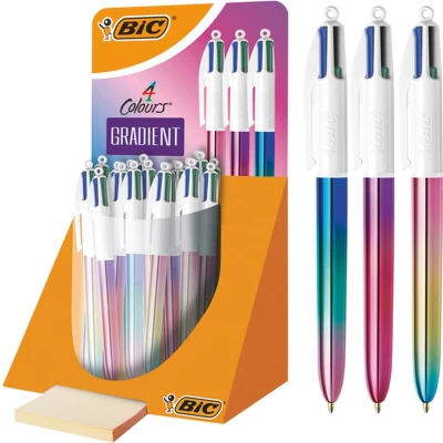Afbeelding van Balpen Bic 4kleuren gradient medium assorti