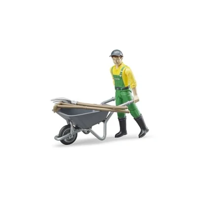 Image de Bruder travailleur communautaire avec accessoires vert 4 pièces