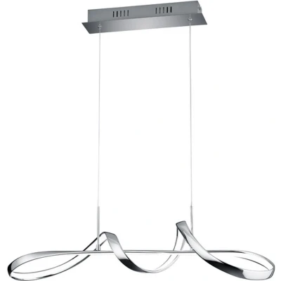 Afbeelding van REALITY PERUGIA Hanglamp Chroom incl. 1x SMD 37W Dimbaar met schakelaar Plafondbevestiging Niet geschikt voor externe dimmer 4000K In hoogte verstelbaar
