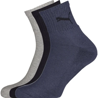 Afbeelding van Puma short crew 3 Pack navy grijs en blauw Maat: 43 46