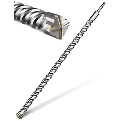 Afbeelding van KSP TEC® SDS Max /SDS Plus boorset, betonboor met 4 messen, betonboor, lange steenboor, verpakt in praktische draaidoos (SDS Plus, 20 x 600 mm)