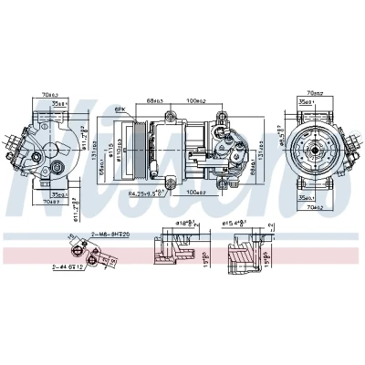 Afbeelding van Nissens Airco compressor 890078