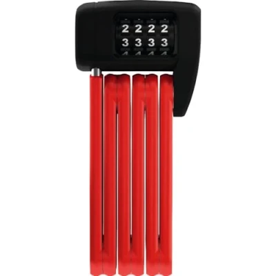 Image de ABUS Antivol pliable Bordo Lite 6055C avec code serrure à combinaison extra légère en acier spécial niveau de sécurité 7 60 cm rouge