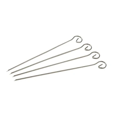 Afbeelding van Set van 4 roestvrijstalen spiesen 21 cm Fackelmann BBQ Edition