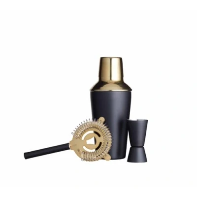 Afbeelding van Cocktail Set, 3 Delig, Zwart/Goud BarCraft