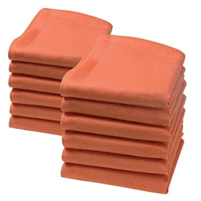 Afbeelding van Merrysquare Lilliput Mini zakdoekjes, effen, klein formaat, 100% katoen, 23 x cm, Oranje