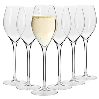 Afbeelding van Krosno Prosecco Champagne Kristalglas, 6 stuks, 280 ml, Harmony collectie, perfect voor thuis, restaurants, feesten, vaatwasmachinebestendig