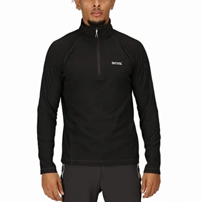 Afbeelding van Regatta Montes Lichtgewicht Microfleece Met Halve Rits Outdoortrui Mannen Grijs