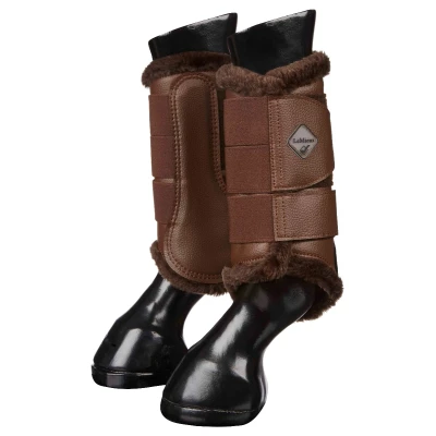 Image de LeMieux Guêtres Brushing Fleece Marron XL
