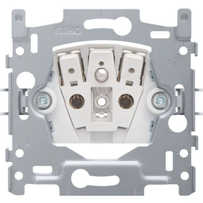 Afbeelding van Niko, stopcontact met penaarde en kinderveiligheid, inbouwdiepte 21 mm, 16 A/250 Vac, insteekklemmen