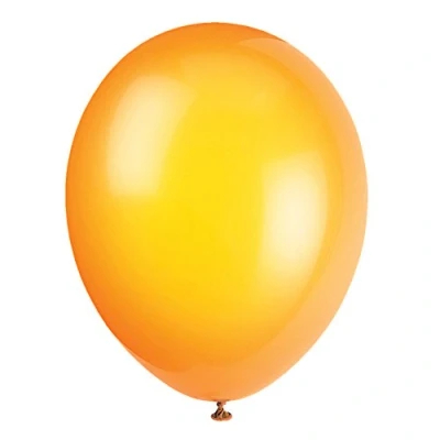 Afbeelding van Latex feestballonnen 30 cm geel oranje verpakking van 50 stuks