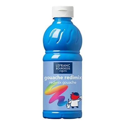 Afbeelding van L&amp;B Plakkaatverf Redimix Fluorescent Blue 500ml