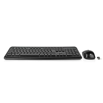 Afbeelding van Nedis Kbmcw100Bkde Muis En Toetsenbord Set Draadloos Toetsenbordverbinding: Usb 800 / 120