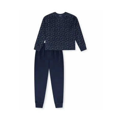 Afbeelding van Schiesser LANG SET Pyjama, Dames, Maat: 140, Dunkelblau
