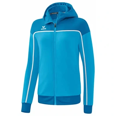 Afbeelding van Erima Change Trainingsjack Met Capuchon Dames Curaçao / Wit Maat: 40