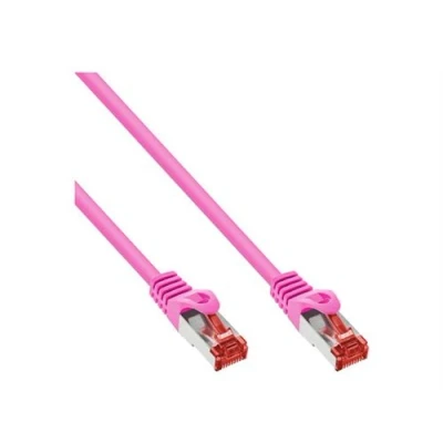 Image de InLine Cordon de raccordement RJ 45 (M) pour 20 m SFTP CAT 6 moulé rose