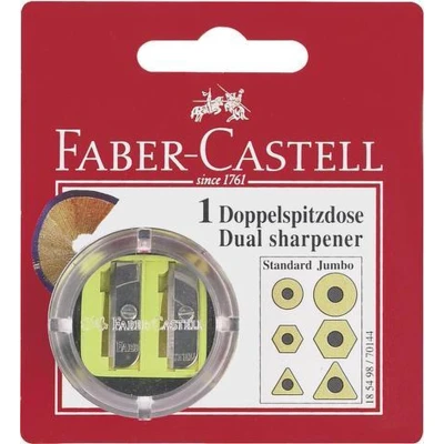 Afbeelding van Faber Castell Puntenslijper FC dubbel met opvangbakje op blister