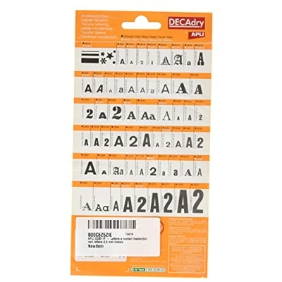 Afbeelding van Apli DDB11F witte hoofdletters 2,5 mm 730 tekens