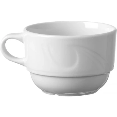 Afbeelding van Hendi Cappuccinokop Versterkte randen Hotelporselein 0,23L Geschikt voor vaatwasser en magnetron