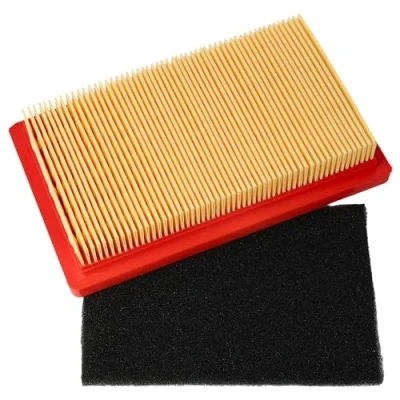 Afbeelding van vhbw Filterset (1 x voorfilter, 1 luchtfilter) compatibel met Viking HB 560, 585, LB 540 grasmaaier 14,5 8,5 2,8 cm zwart/oranje