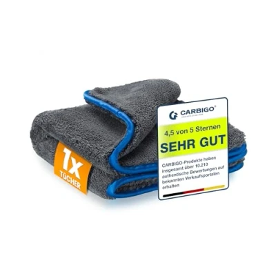 Afbeelding van Professionele microvezeldoeken van 1200 g/m² extreem absorberend en zacht voor de lak dankzij zachte microvezel ideale polijstdoek het reinigen auto&#039;s 40 x cm (1x)