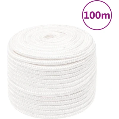 Afbeelding van vidaXL Boottouw 14 mm 100 m polypropyleen volwit