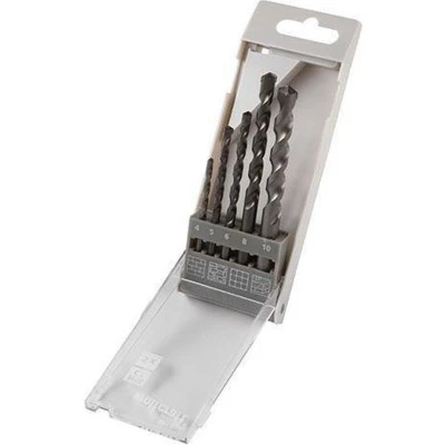 Afbeelding van Wolfcraft 8450000 Carbide Steen spiraalboorset 5 delig 4 mm, 6 8 10 mm Cilinderschacht 1 set(s)