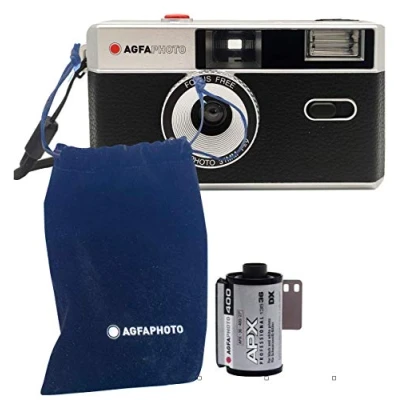 Afbeelding van AgfaPhoto Camera Set Analoog. Zwarte en witte filmrol