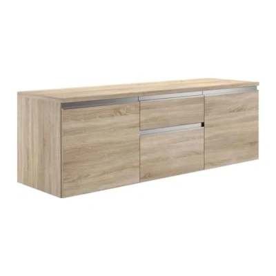 Afbeelding van Vente unique Hangmeubel onder wastafel Licht naturel 150 cm JIMENA II L x H 46 D 50