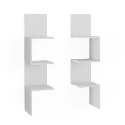Afbeelding van Vicco Paolo Hoekplank 28 x 116.4 cm Set van 2 Wit