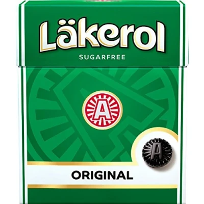 Afbeelding van Läkerol Original Lakerol Pastablikken, Zweedse Salmiak, houtwortel, suikervrij, Stevia 25 g, 4 stuks