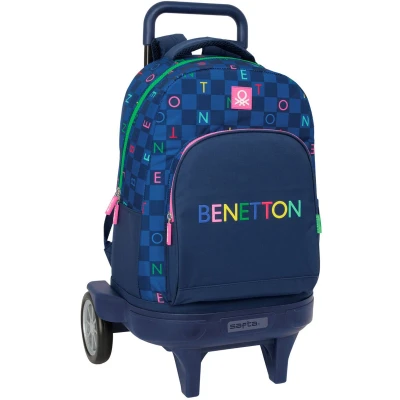 Afbeelding van Schoolrugzak Benetton Damero Marineblauw 33 x 45 22 cm