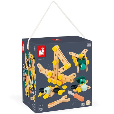 Afbeelding van Janod bouwset ton brico&#039;kids 100st