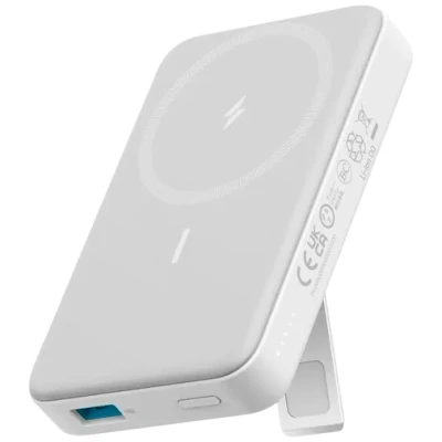 Image de Anker 633 Magnétique Chargeur Rapide Sans Fil Batterie Externe 10.000mAh Blanc