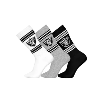Afbeelding van NFL Las Vegas Raiders 3pk Crew Socks Sportsokken, uniseks, 3 stuks