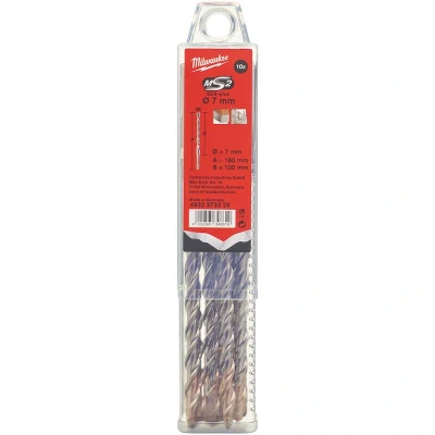Afbeelding van MILWAUKEE 4932373225 SDS Plus M2 hamerboor 2 spiraals 7x160mm (10 st.)