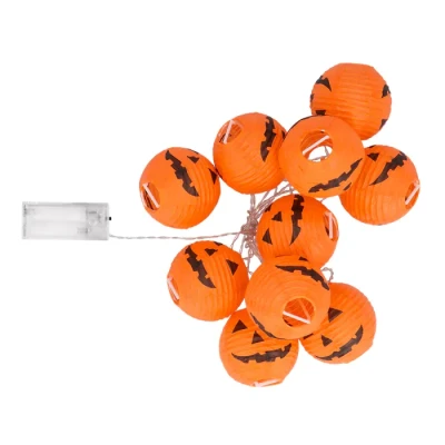 Afbeelding van Lampenslinger LED Halloween Pompoenen 185cm per stuk