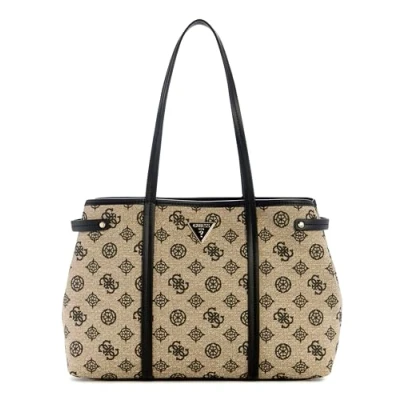 Afbeelding van Guess Beyza Girlfriend TOTE Handtas, Dames, Maat: One Size, Black logo