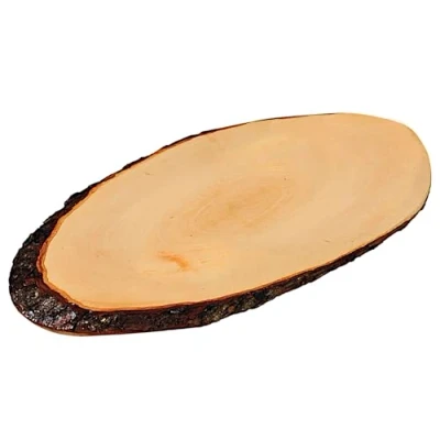 Afbeelding van Serveerplank Boom Schors, Materiaal: Elzenhout Voor Tapas, Kaas enz. Serveer plank / Kaasplank Tapas Afm. 35 39 x 16 1,5 cm.
